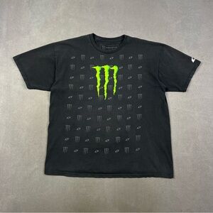Monster Energy Black Tee with Neon Green Logo
